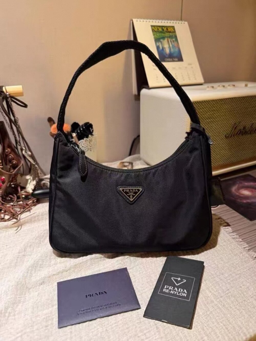 Authentic Prada Re-Edition 2005 Black Hobo Bag (Y2K Icon!)